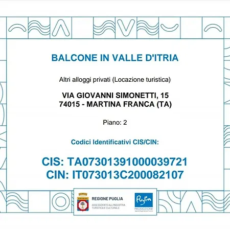 Balcone In Valle D'itria Lejlighed